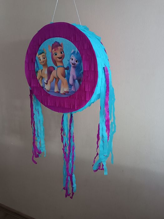 Zestaw piniata Pony Kucyki kij+imię