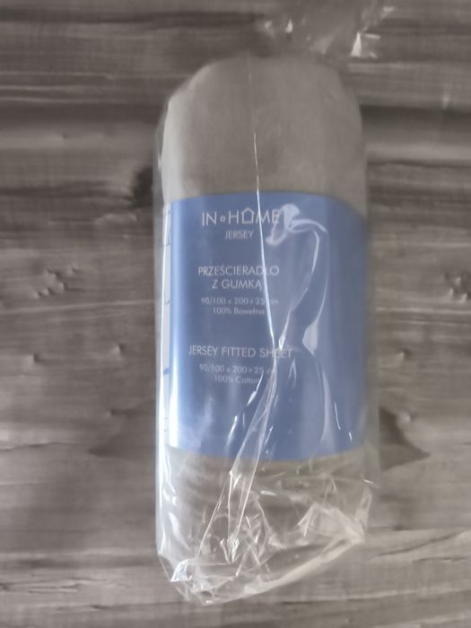 Prześcieradło z gumką Jersey szary 90/100x200+25cm