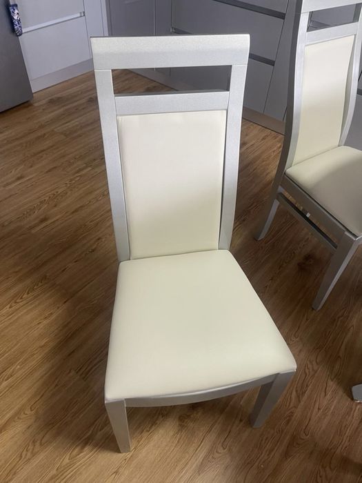 Mesa de jantar com 6 cadeiras de jantar com vidro temperado