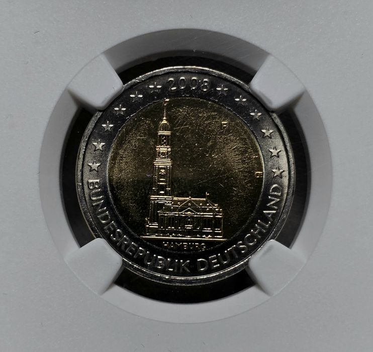 2 Euro Germany 2008 F Old Map
