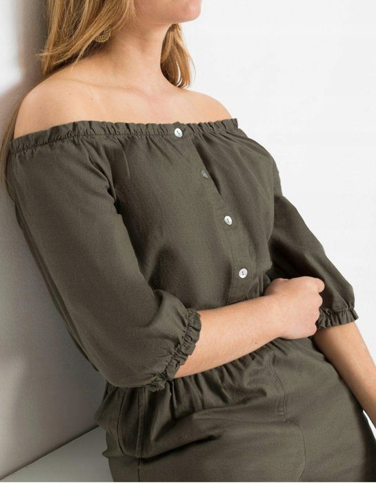 B.P.C kombinezon lniany khaki r.44