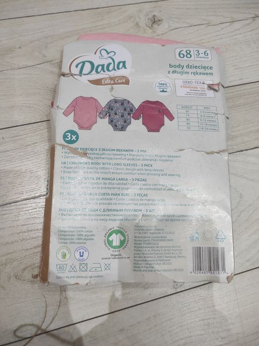 Body dziewczęce Dada trzypak