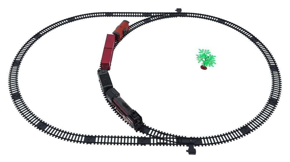 Kolejka Retro Z Funkcją Świateł, Dźwięku I Dymu 138Cm