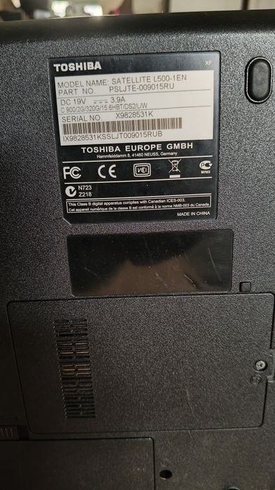 Ноутбук Toshiba satellite l500-1EN