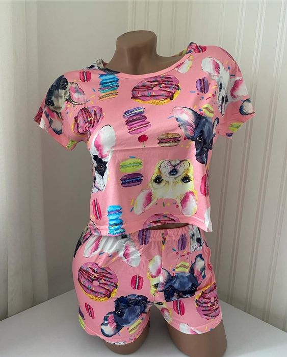 Літня піжама, домашній комплект, летняя пижама р. S-XS