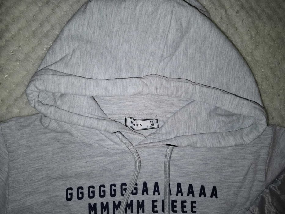 Bluza szara z kapturem, Wanex, rozm. 128