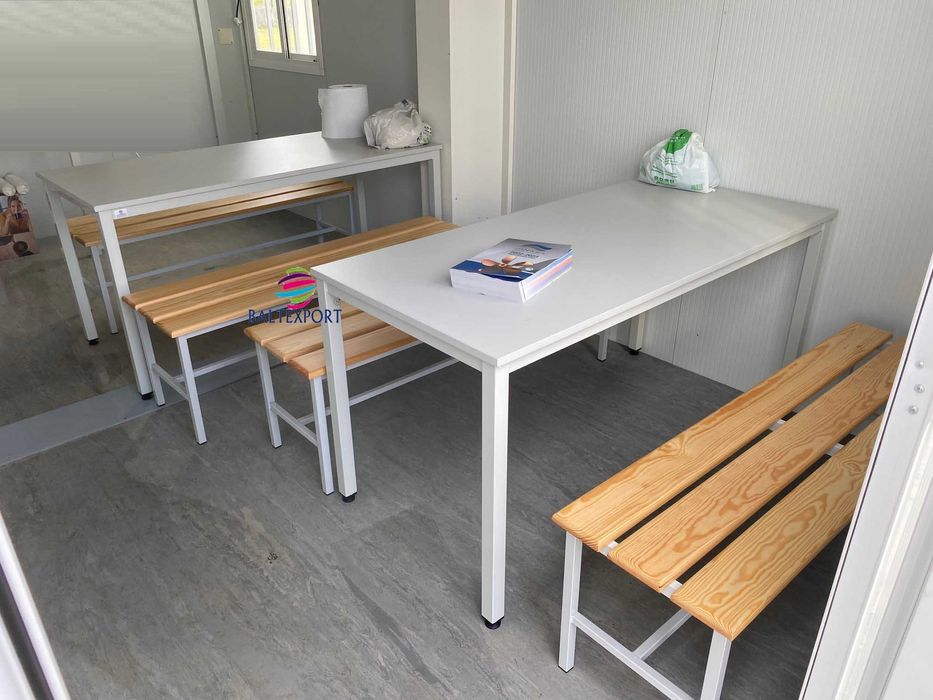 Banco Balneário Vestiário Corrido Estrutura Aço Réguas Madeira Pinho