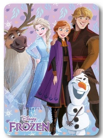 Koc polarowy Frozen Kraina Lodu Anna i Elsa dla dzieci 100x140cm