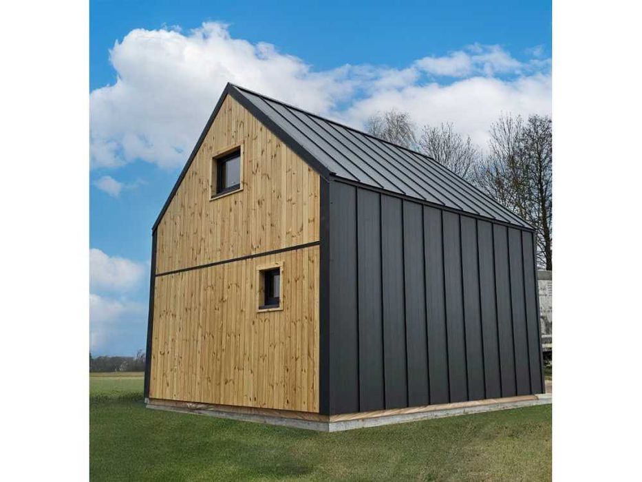 DOMEK DREWNIANY, Nowoczesna Stodoła 5x7, pełne doposażenie, na gotowo!