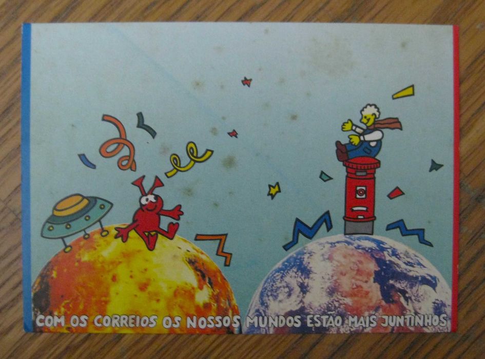 Conjunto de 3 Bilhetes Postais CTT e Marcador de Livros Magnético