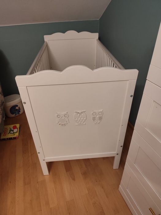 Białe łóżeczko marselle 120x60