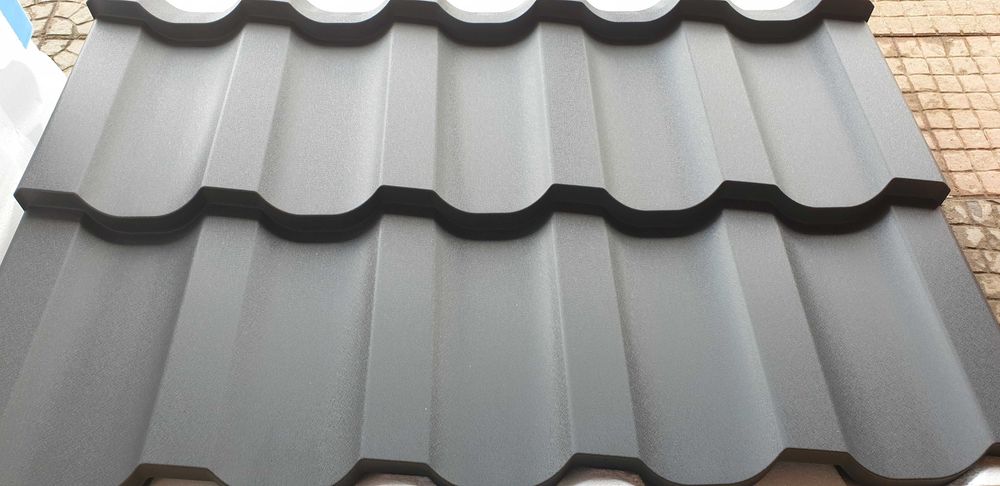 PANELOWA blachodachowka  - od REKI grafit-brąz-wisnia