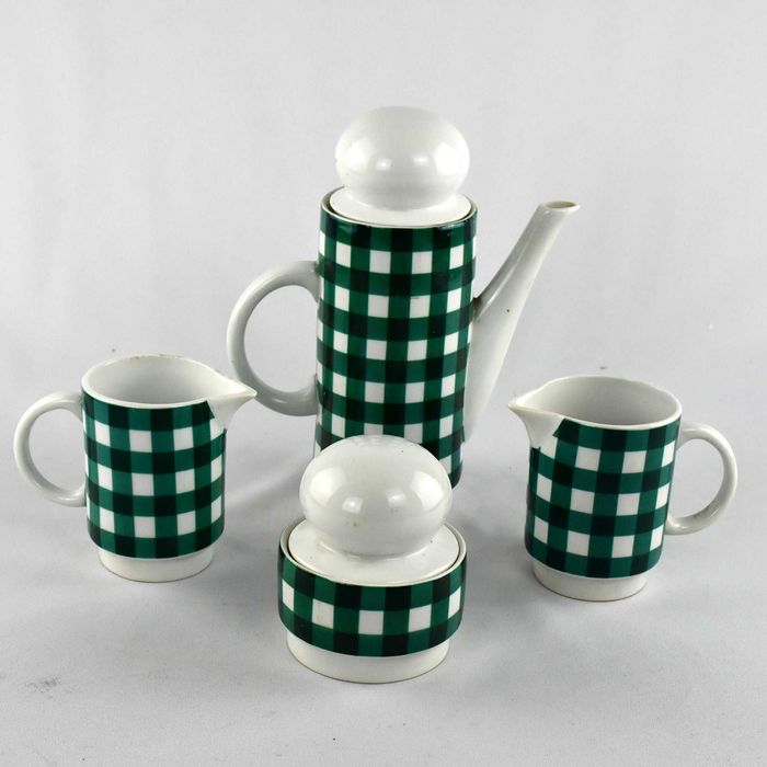 Conjunto de Bule, 2 leiteiras e açucareiro Artibus Art Déco