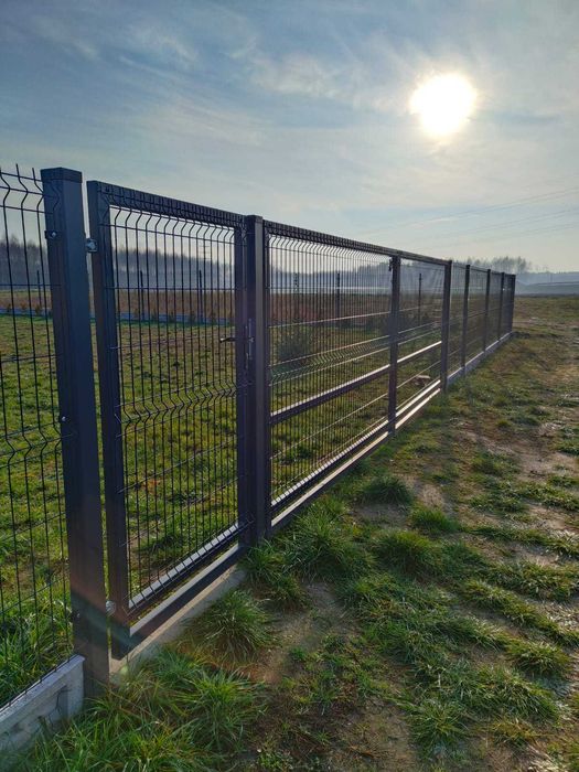 Brama wjazdowa panelowa dwuskrzydłowa + Furtka