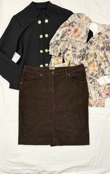 Gant жіноча вельветова спідниця з кишенями, зимова тепла юбка, M