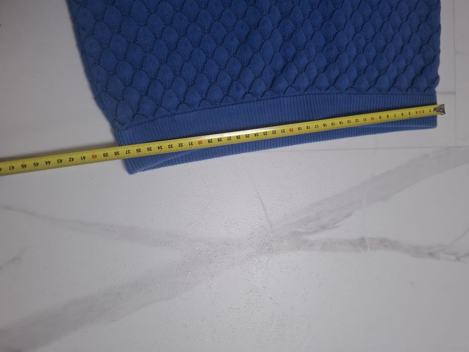 Spodniczka M -  L maxi bawelna 100% Wałczanka ażurowa chabrowa nowa