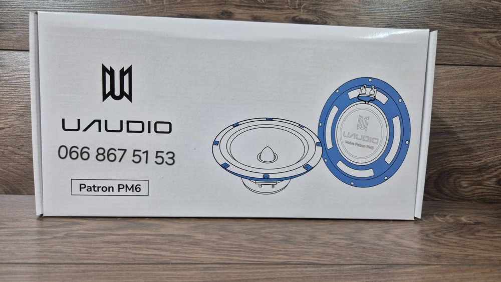 16см мідбаси UAudio Patron PM6 130Вт динаміки в авто, колонки, акустика, ціна за пару