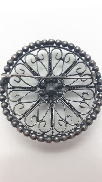 Серебро брошь 875пр.,серьги 875пр.хюз.