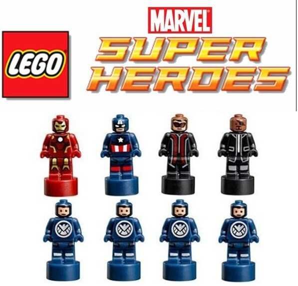 Minifigurki LEGO Shield Marvel / Kapitan Ameryka / Ironman / Hawkeye / Nick Fury / Agent Tarczy