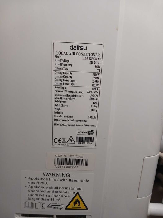 Ar condicionado portátil 12000btu