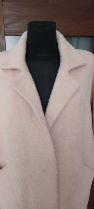 Sweter rozpinany z alpaki jak płaszczyk