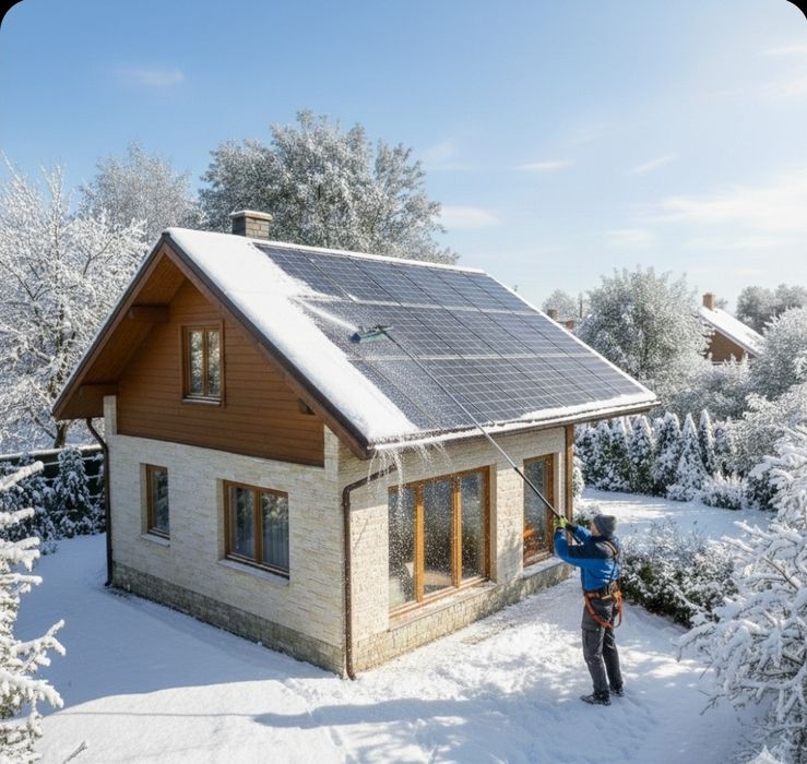 Чистка сонячних панелей СЕС