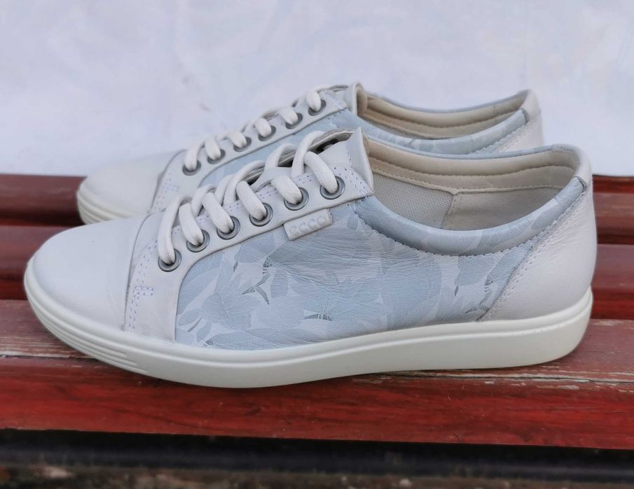 Шкіряні кеди кросівки мокасини Ecco Soft 7 Оригінал