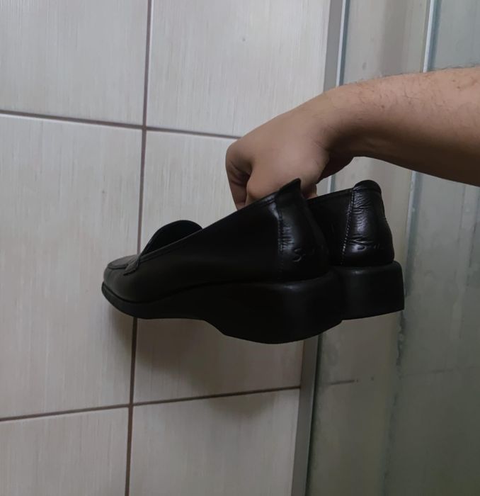 buty damskie 40 S Wave  mokasyny półbuty czarne eleganckie ciemne czół