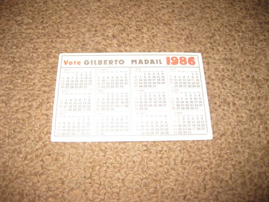Calendário do "Gilberto Madail" Raro!