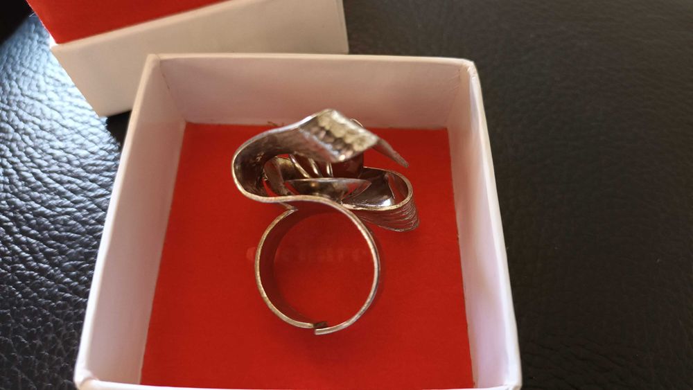 Anel em prata ajustável