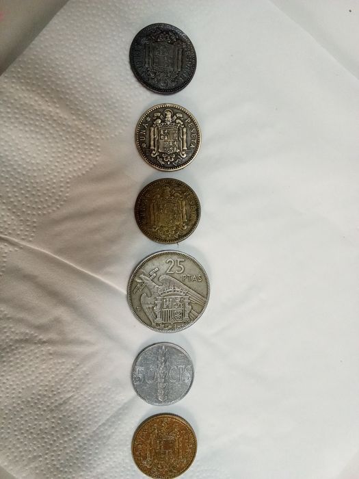 Moedas (6)  de ESPANHA  1944/1966