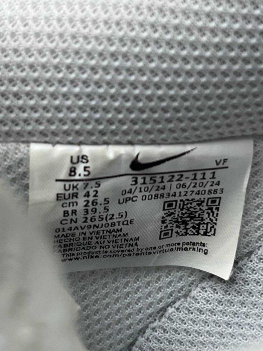 Nike Air Force 1 Low White Rope Laces 42 custom jak nowe