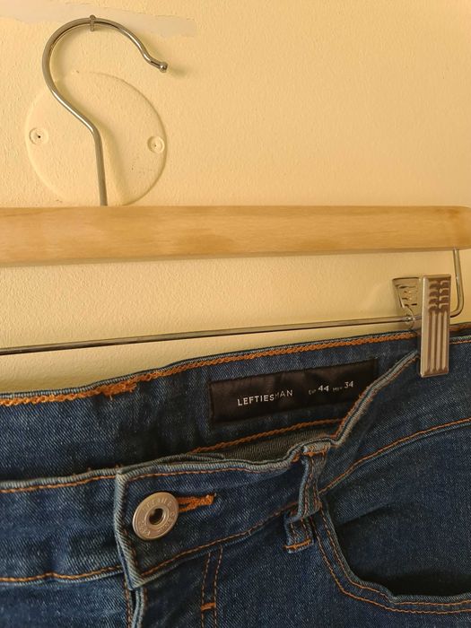 Calças Ganga Azuis Jeans Lefties Tamanho 44 Slim Fit