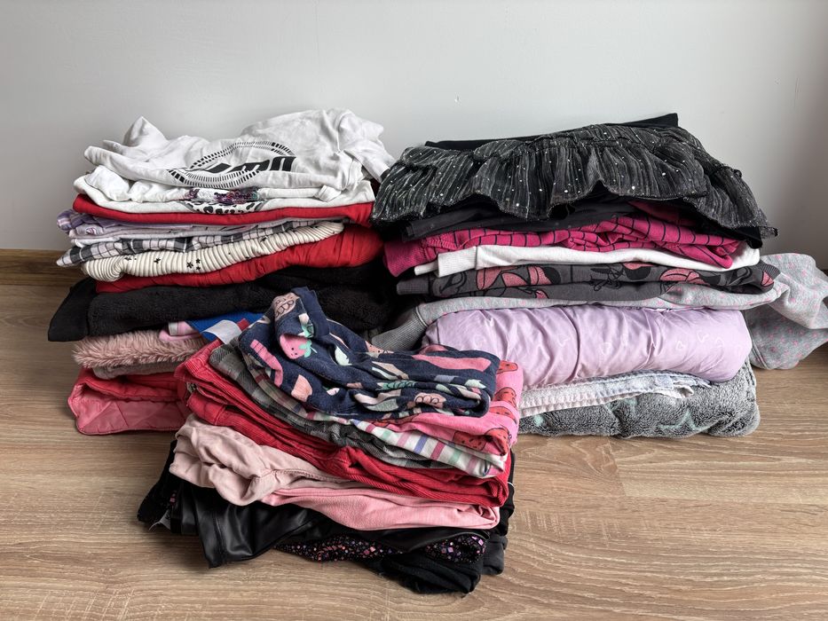 Zestaw paka ubrań wiosenny na wiosnę dla dziewczynki 116 4 lata 5 lat