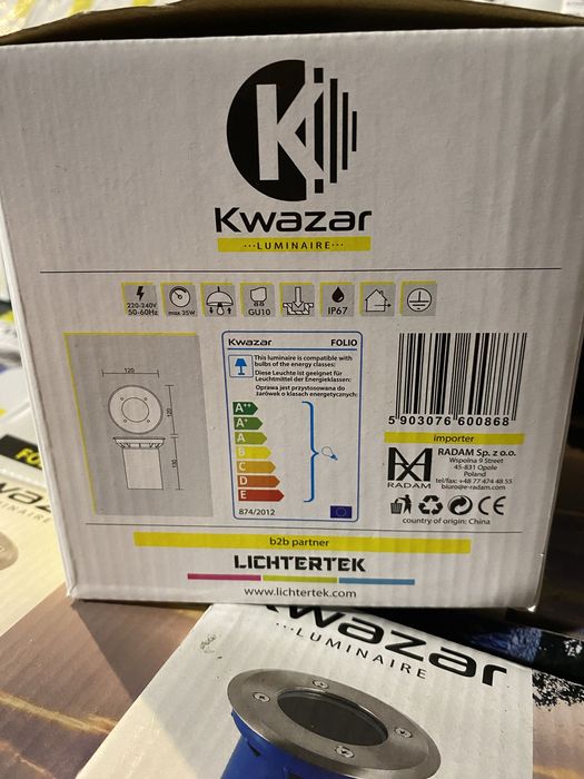 Lampa ogrodowa wpuszczana KVAZAR LUMINATI FOLIO 30 sztuk z zarowkami