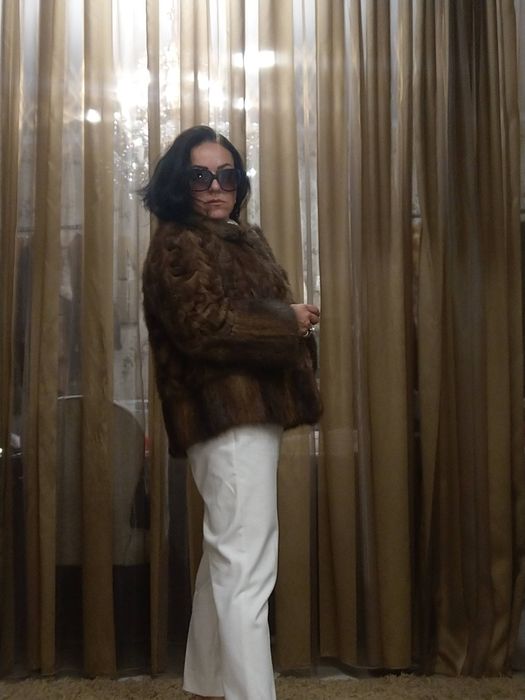 Casaco em pêlo verdadeiro de Vison