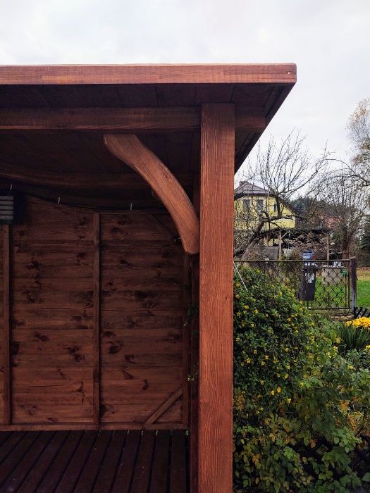 Drewutnia ogrodowa 3,14 x 2m, wiata na drewno opałowe, wiata na rowery