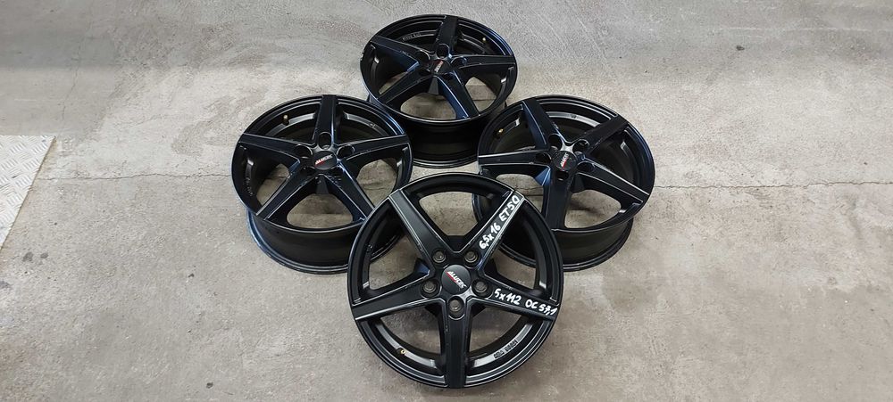 Felgi aluminiowe 6,5jx16 et50 5x112 Vw Seat Skoda Audi Czarne