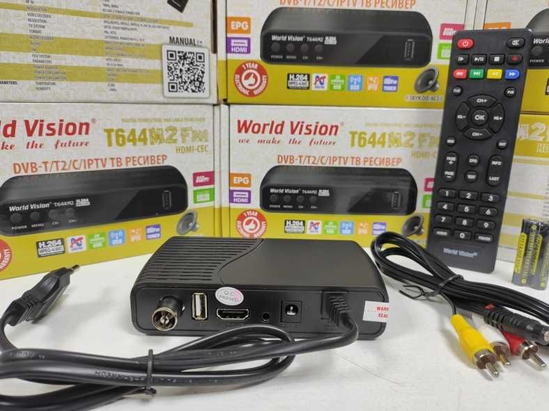 ‼️НОВА‼️Приставка Т2 ресивер тюнер World Vision T644M2 FM гарантія рік