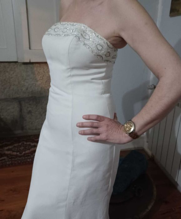 Lindíssimo vestido de noiva intemporal