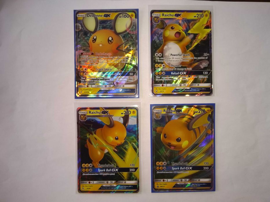 Cartas Pokemon GX e V de vários sets