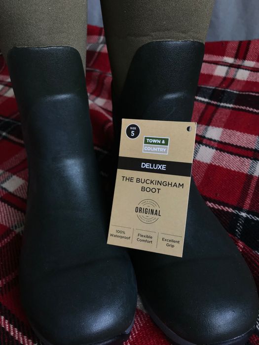 Сапоги резиновые, для рыбалки, Town & Country Neoprene Wellington Boot Green Unisex, унисекс