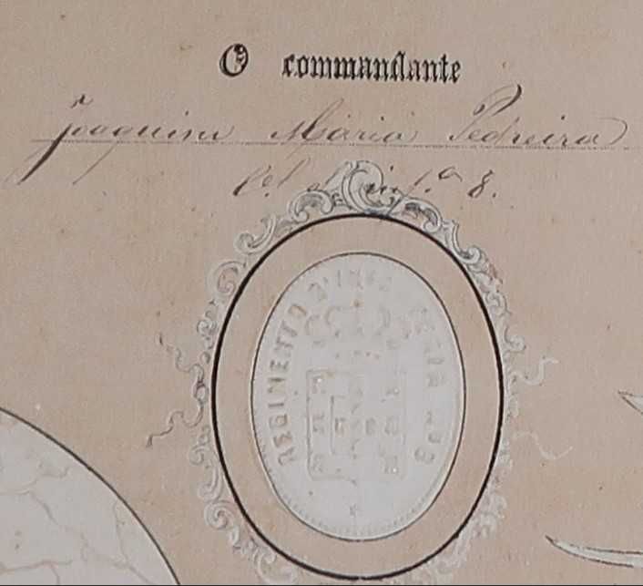 Diploma Regimento D Infantaria nº 8 (1882)