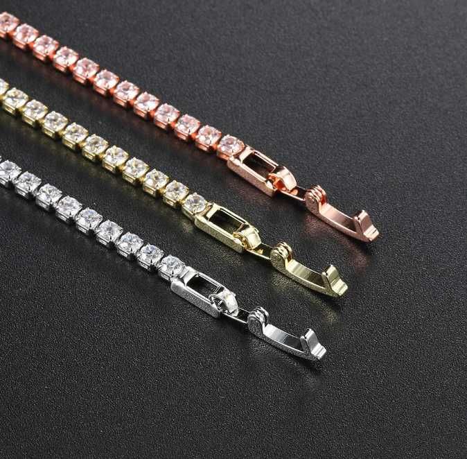 Pulseira de pedras de zircônia estilosa de luxo NOVO ENVIO GRÁTIS