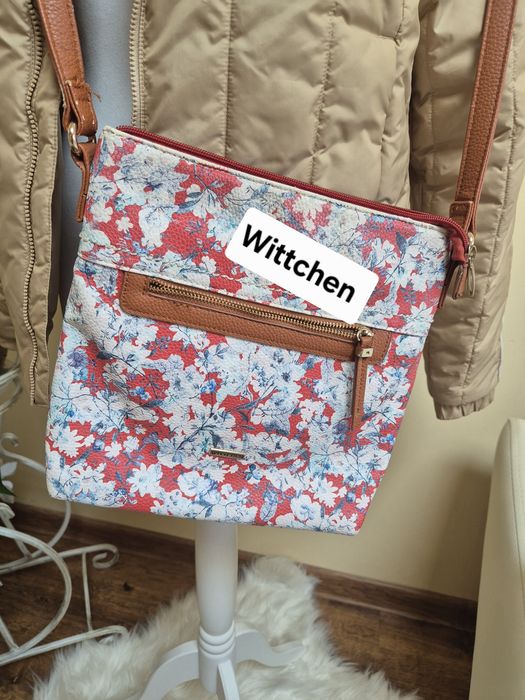 Torebka  listonoszka Wittchen  w kwiaty ekoskora