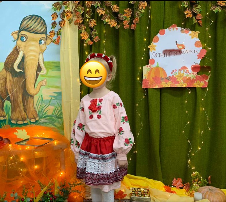 Продам святкову вишиванку (сукню/сорочку) з юбкою для дівчинки