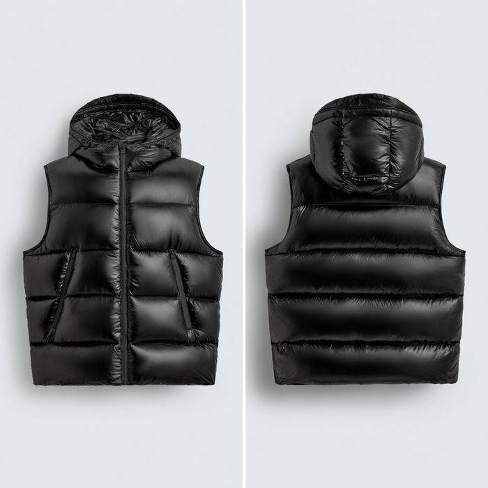Жилет-Пуховик Zara Down Vest Оригінал Куртка Жилетка Мужской Черный