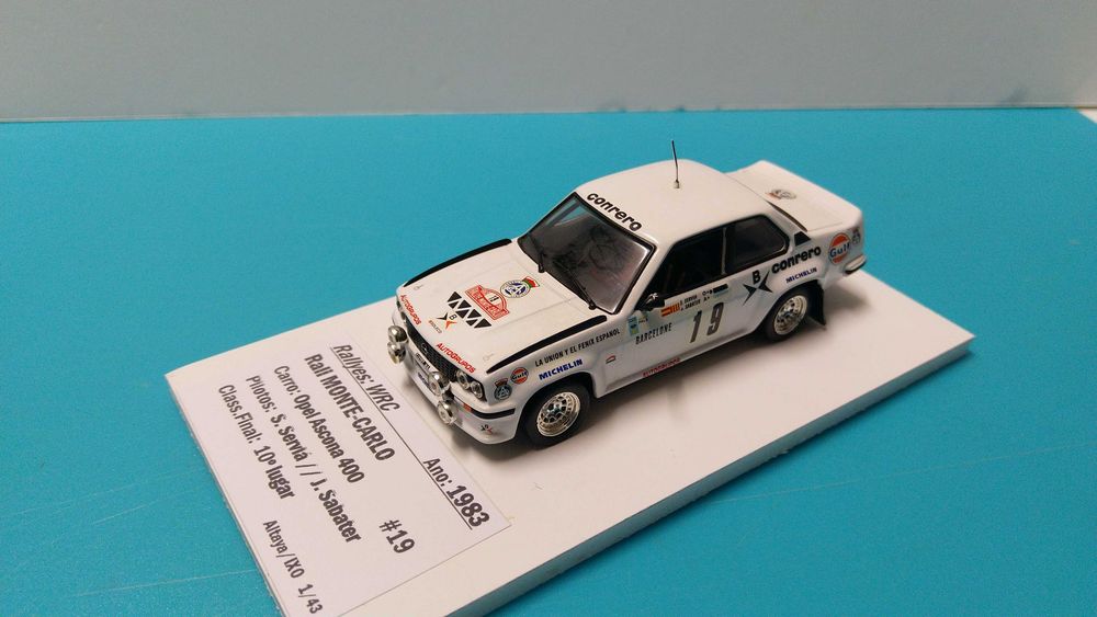 Opel Ascona 400 #19: Rally Monte Carlo 1983 - Miniatura Altaya à escala 1/43