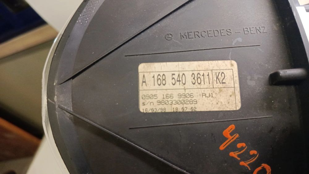Quadrante / painel de instrumentos MERCEDES-BENZ Classe A (W168)