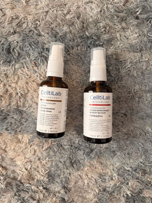 Szklana butelka z dozownikiem spray CelltiLab lotion Cellti Lab sprej sprey